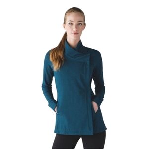 Lululemon Green Coast Wrap II Stretch French Terry Workout Gym Yoga